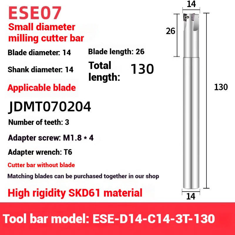 1053-ESE small diameter clear angle milling cutter shanks for 8 10 12 14 16 tungsten carbide milling cutter JDMT070204 double-edged cutter shanks Shandong Denso Pricision Tools Co.,Ltd.